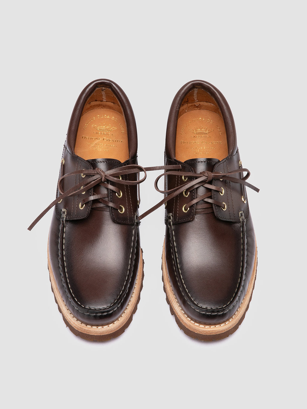 HERITAGE FLEXI 001 - Brown Leather Boat Shoes - 1