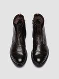 HIVE 005 - Dark Brown Leather Zipped Boots - 1