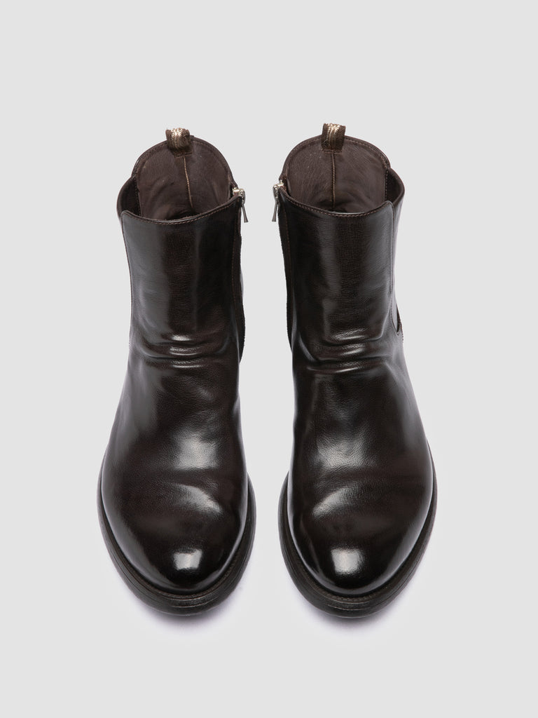 HIVE 036 - Dark Brown Leather Ankle Boots