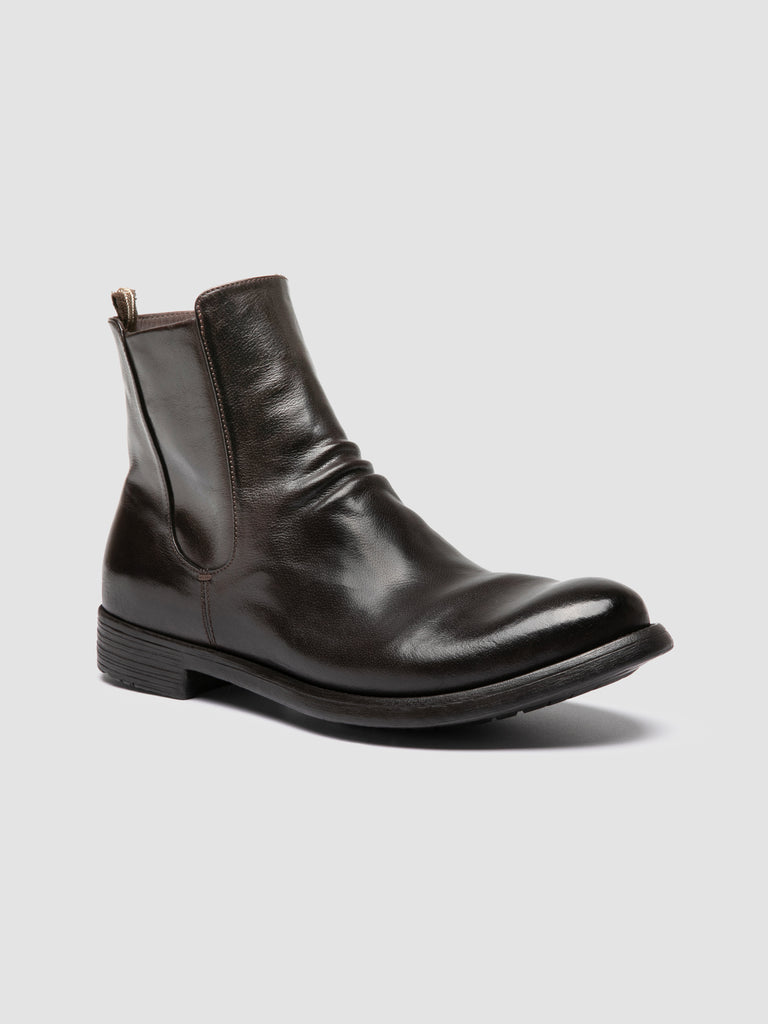 HIVE 036 - Dark Brown Leather Ankle Boots