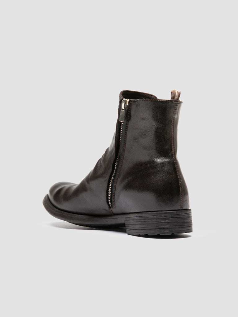 HIVE 036 - Dark Brown Leather Ankle Boots