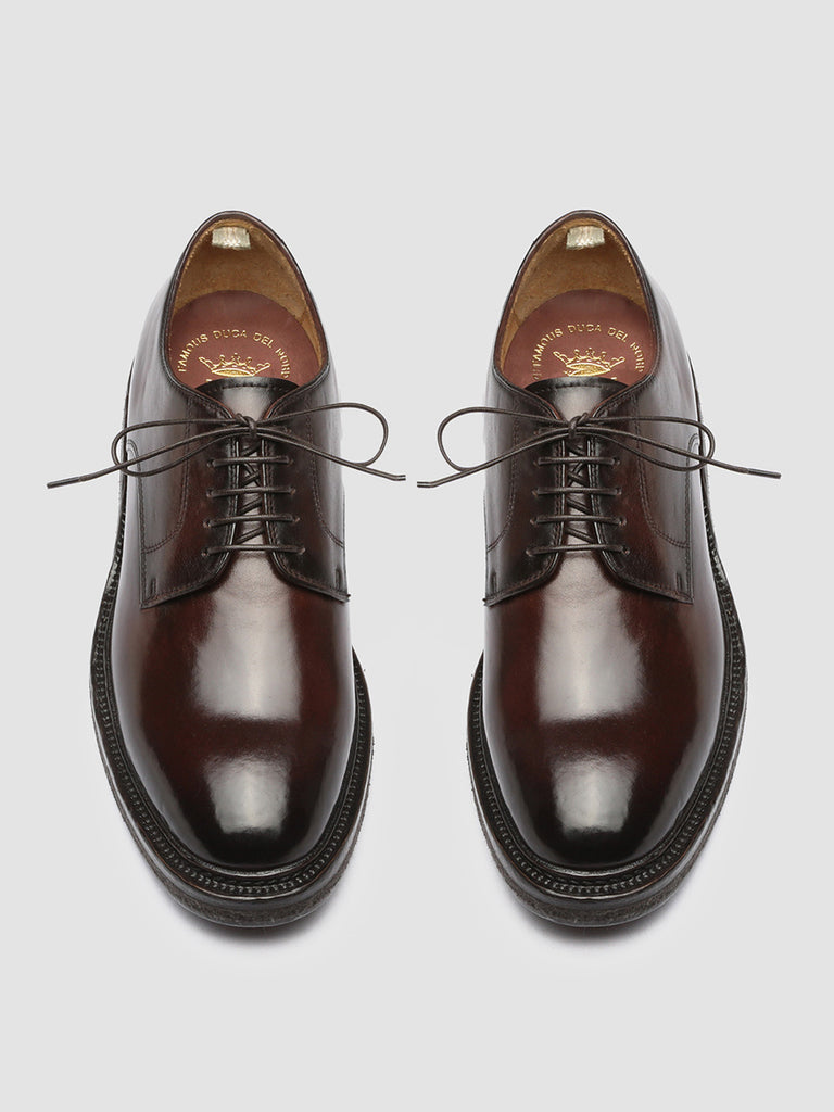 HOPKINS CREPE 110 Canyon Bordò - Burgundy Leather Derby Shoes Men Officine Creative - 2