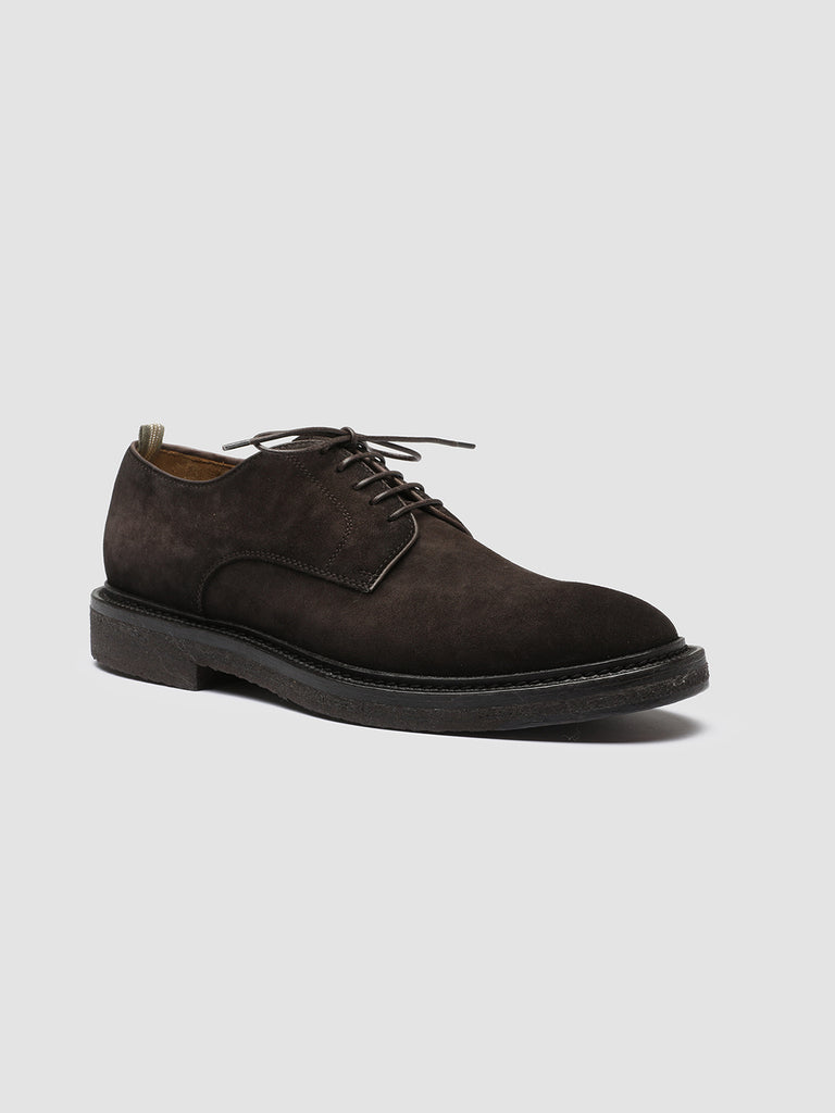 HOPKINS CREPE 110 Chocolate - Brown Suede Derby Shoes Men Officine Creative - 3
