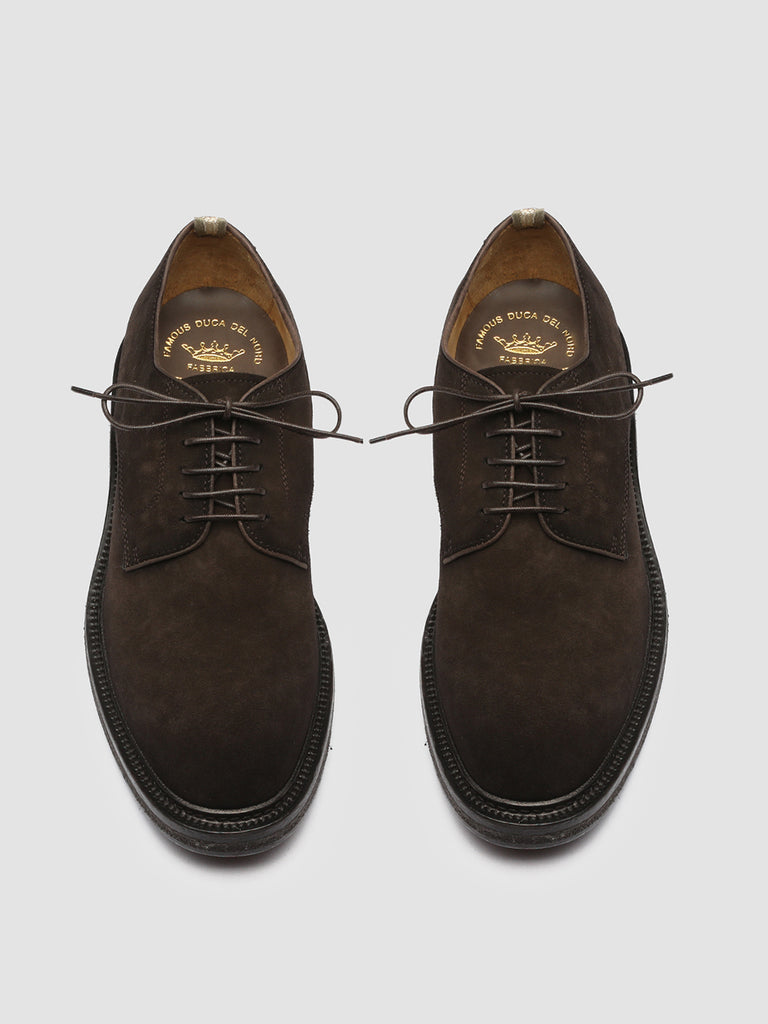 HOPKINS CREPE 110 Chocolate - Brown Suede Derby Shoes Men Officine Creative - 2