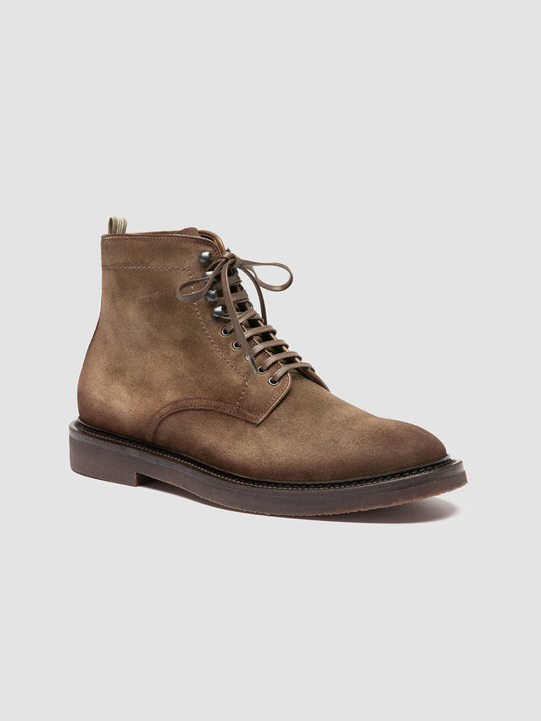 HOPKINS FLEXI 203 - Taupe Suede Lace-up Boots
