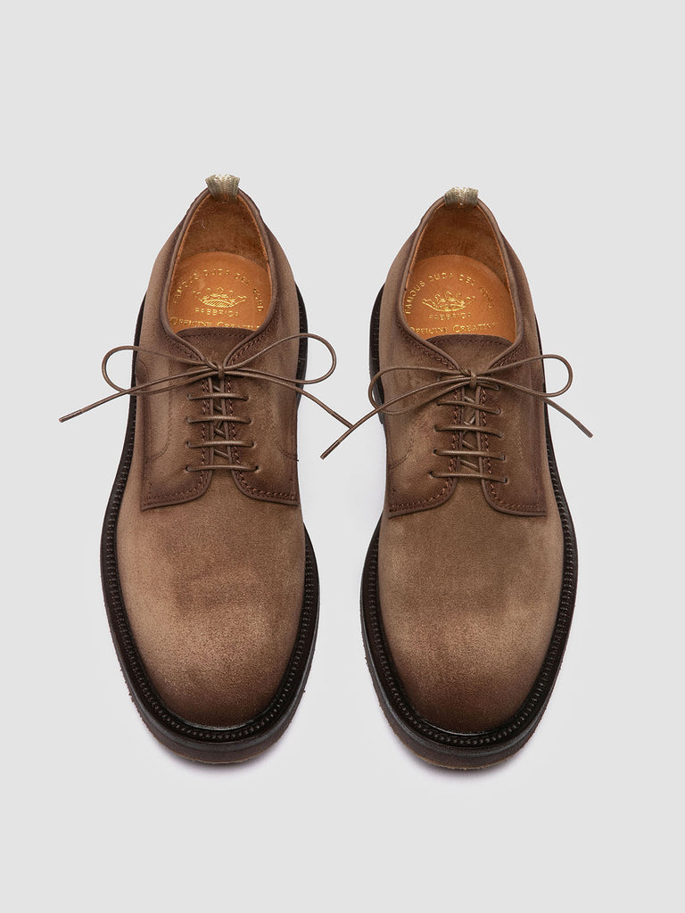 HOPKINS FLEXI 208 - Brown Suede Oxford Shoes-hover