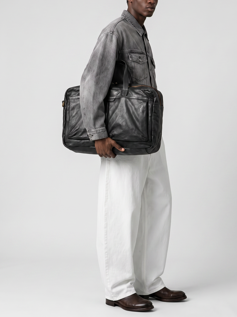 HELMET 056 - Brown Leather Weekender
