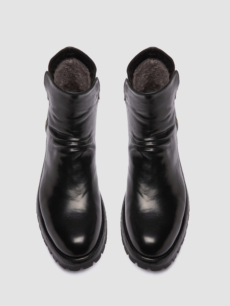 IKONIC 007 - Black Leather zip boot