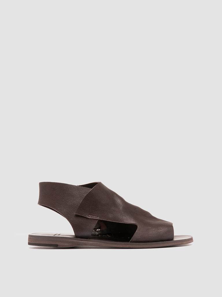 ITACA 033 Coffee - Brown Leather sandals