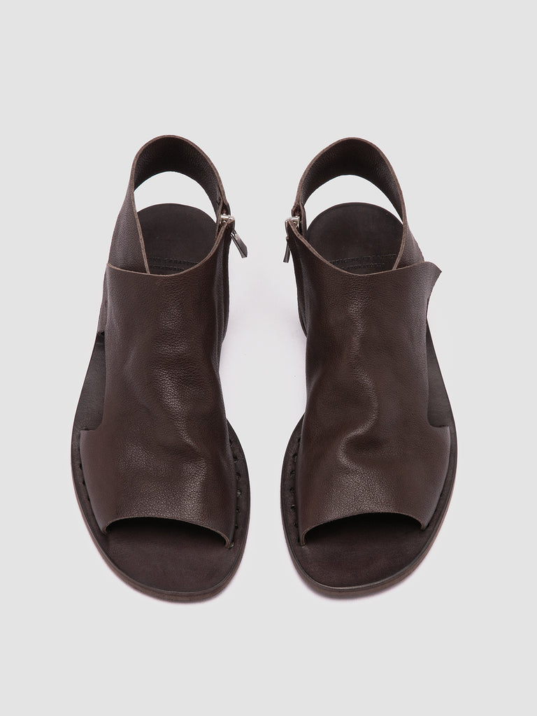 ITACA 033 Coffee - Brown Leather sandals