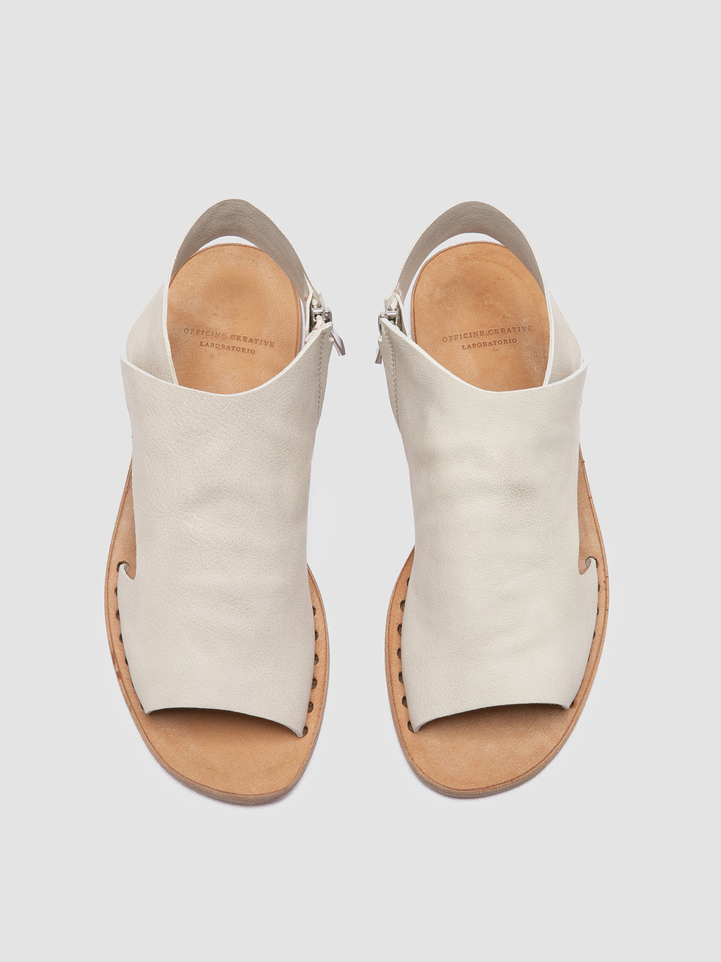 ITACA 033 Nebbia - White Leather sandals Women Officine Creative - 2