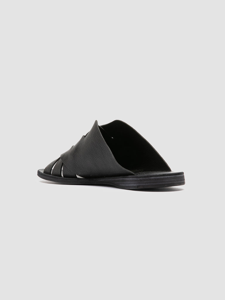 ITACA 049 Nero - Black Leather Slide Sandals Women Officine Creative - 4