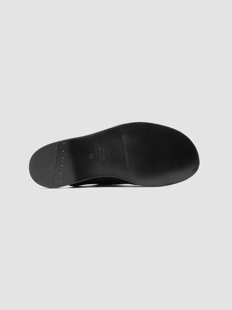ITACA 049 Nero - Black Leather Slide Sandals Women Officine Creative - 5