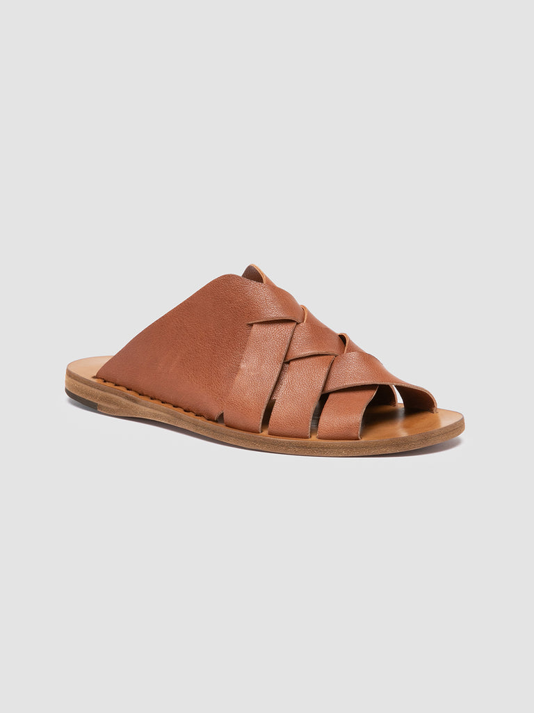 ITACA 049 Santiago - Brown Leather Slide Sandals Women Officine Creative - 3