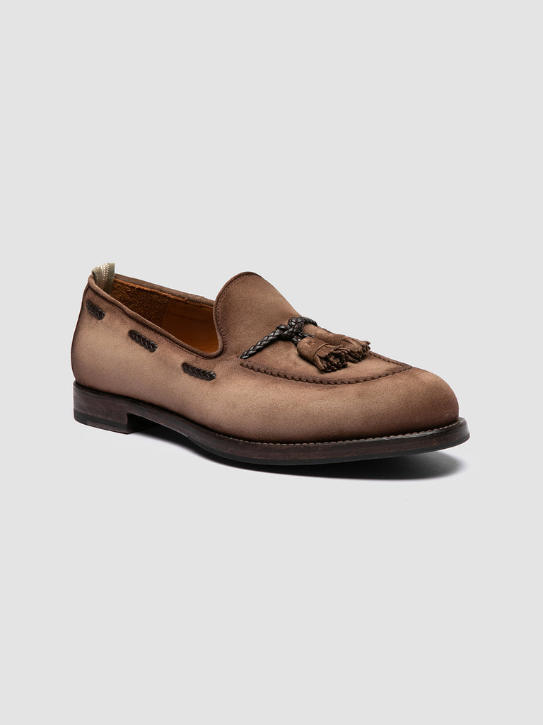 IVIES 002 - Light Brown Suede Tassel Loafers