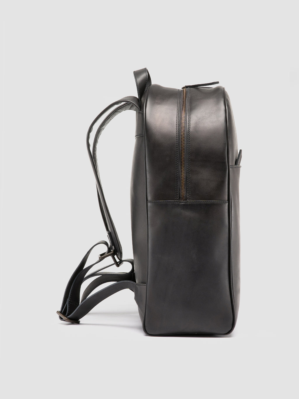 JEROME 004 - Gray Leather Backpack