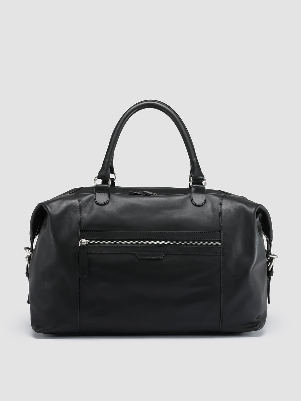 JULES 002 Nero - Black Leather Weekender Men Officine Creative - 1