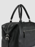 JULES 002 Nero - Black Leather Weekender Men Officine Creative - 7