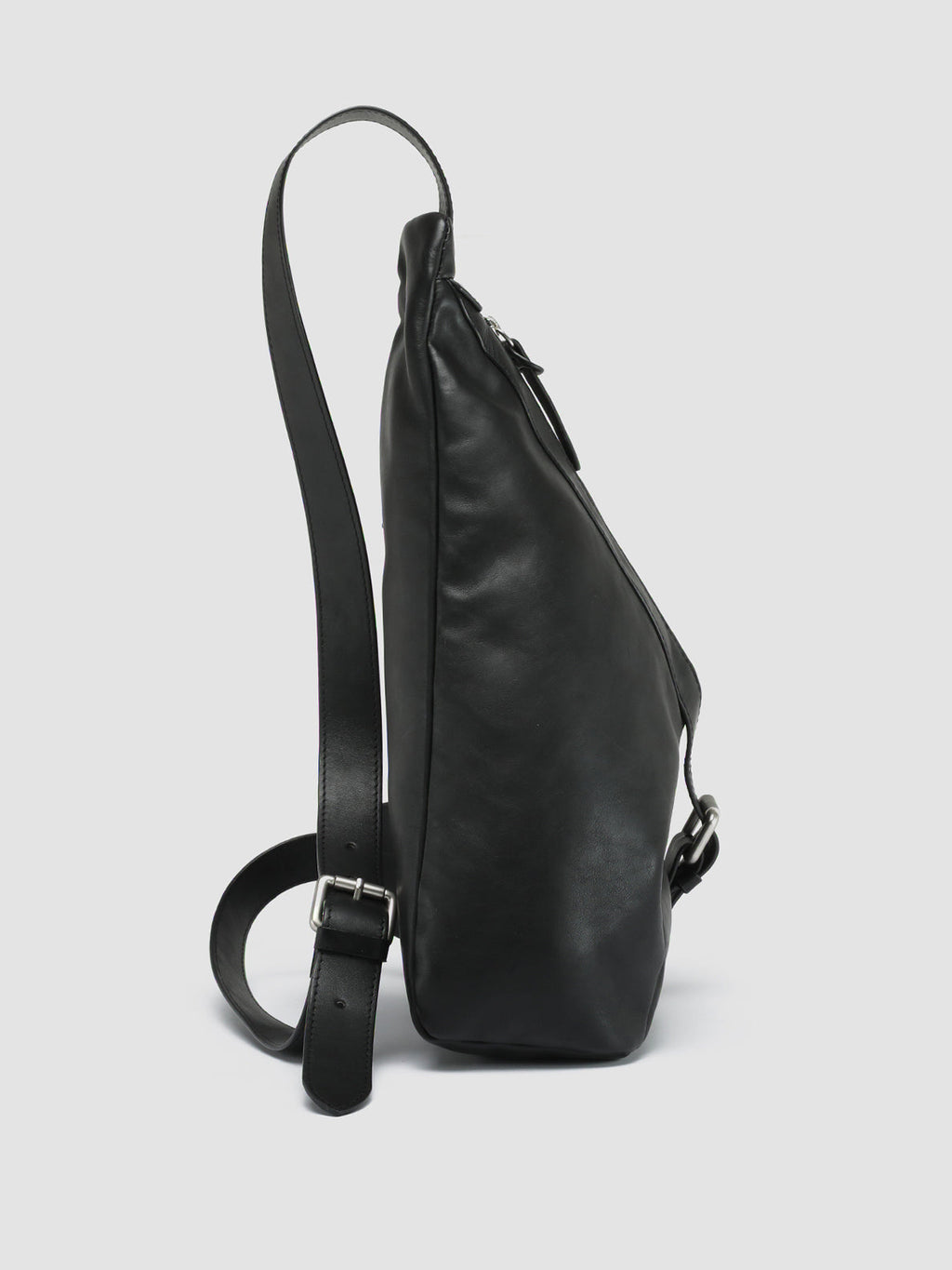 JULES 004 - Black Leather Waist Pack - 2