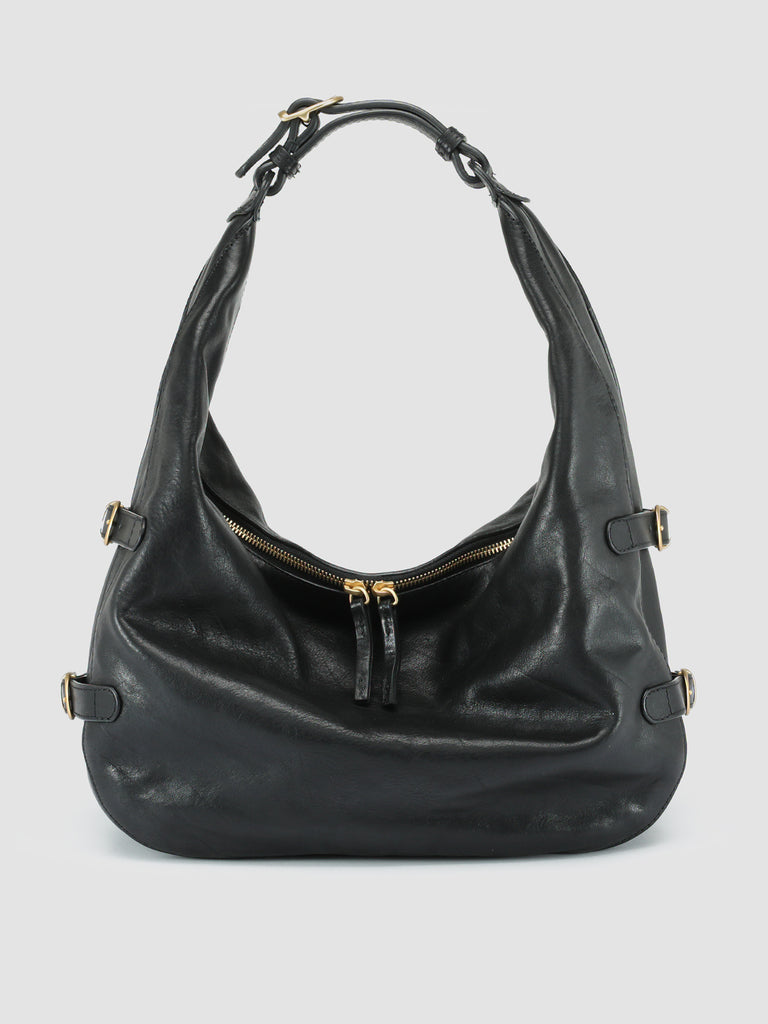 JULIE 001 Nero - Black Leather Shoulder Bag Officine Creative - 1