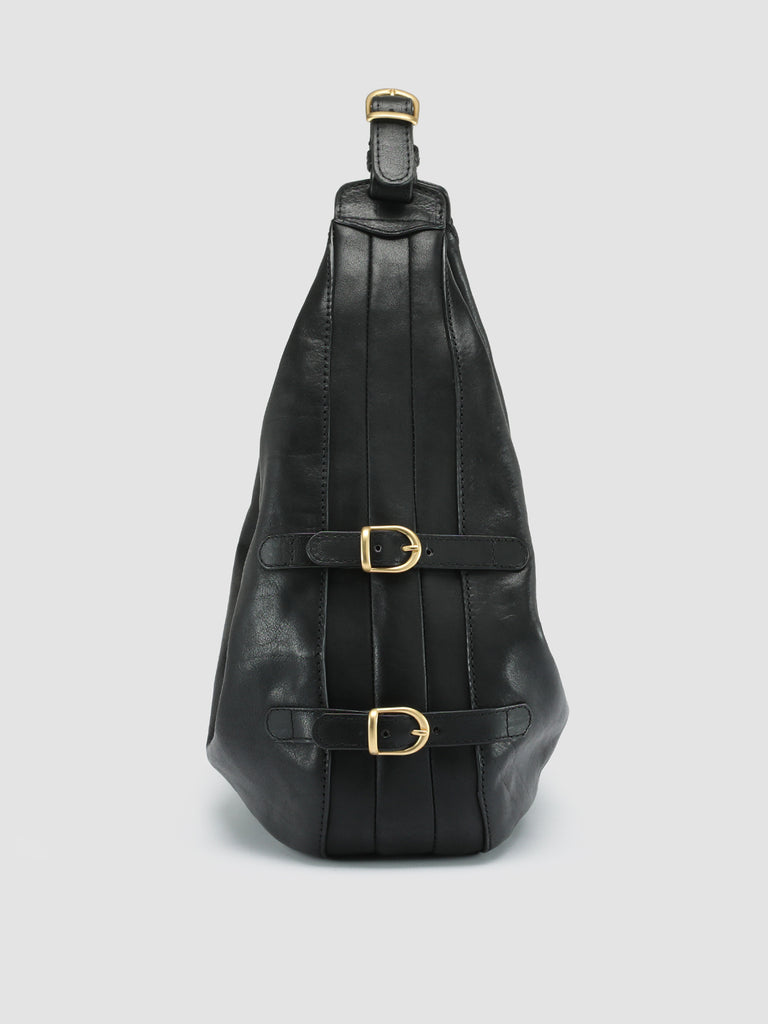 JULIE 001 Nero - Black Leather Shoulder Bag Officine Creative - 3