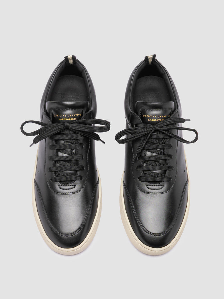 KRIS LUX 001 Nero - Black Leather Sneakers