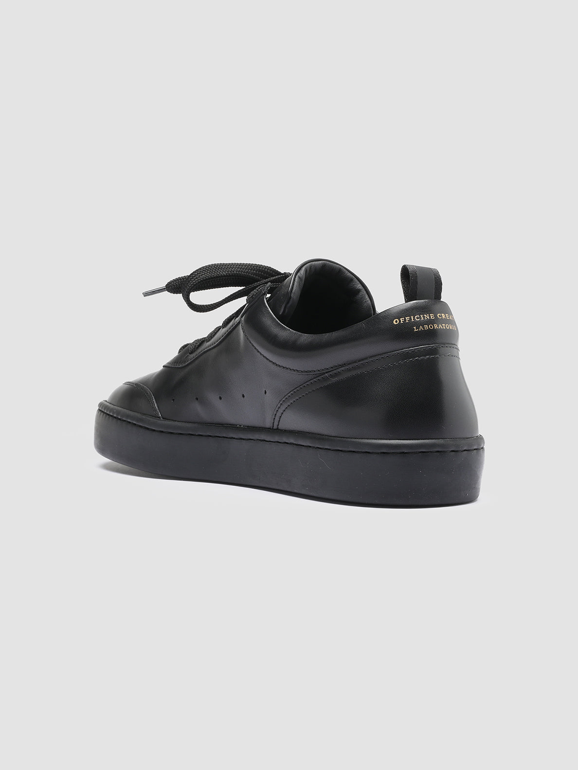 Mens Black Leather Sneakers KYLE LUX 001 – Officine Creative USA