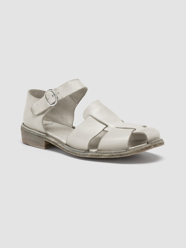 LEGRAND 164 - White Leather Fisherman Sandals