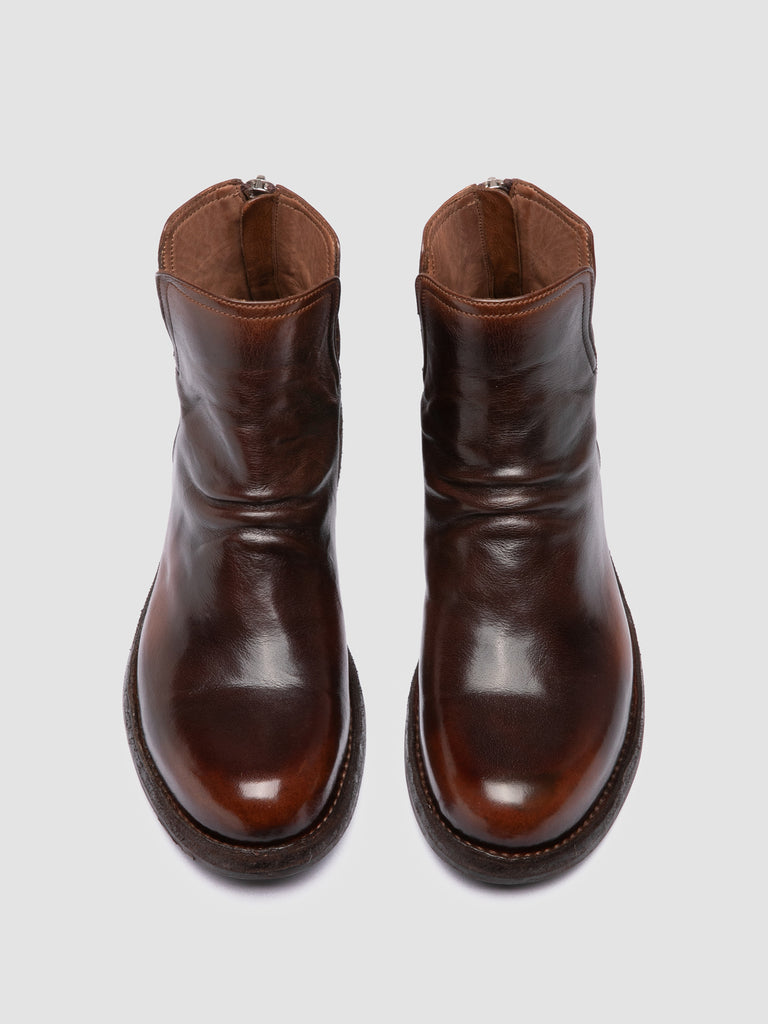 LEGRAND 169 - Brown Leather Zipped Boots
