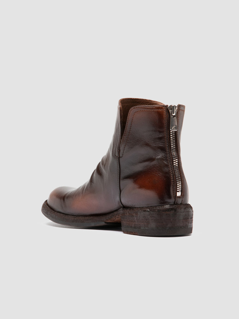 LEGRAND 169 - Brown Leather Zipped Boots
