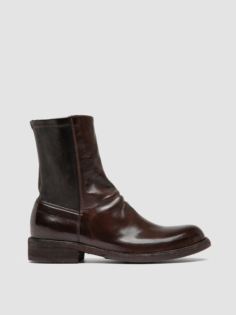 LEGRAND 171 - Dark Brown Leather Zipped Boots