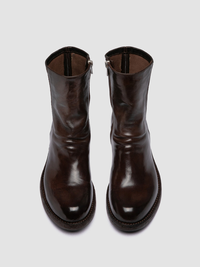 LEGRAND 171 - Dark Brown Leather Zipped Boots