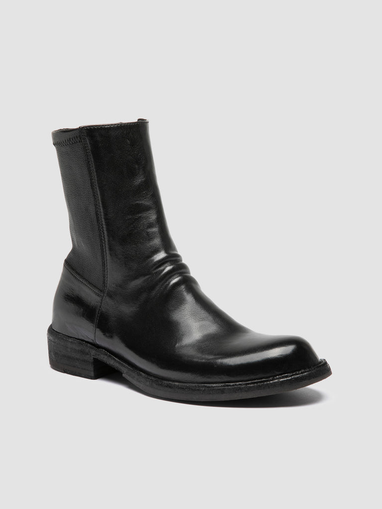 LEGRAND 171 - Black Leather Zipped Boots