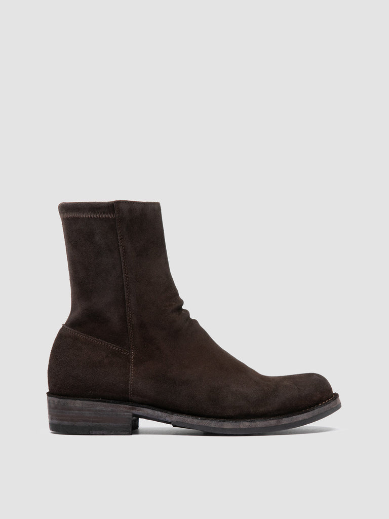 LEGRAND 171 - Dark Brown Suede Zipped Boots