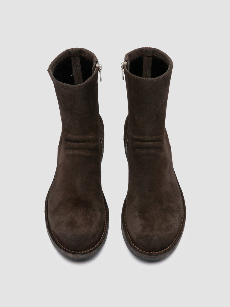 LEGRAND 171 - Dark Brown Suede Zipped Boots