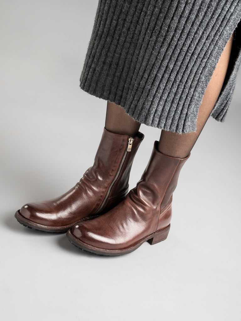 LEGRAND 203 Otto - Burgundy Leather Booties