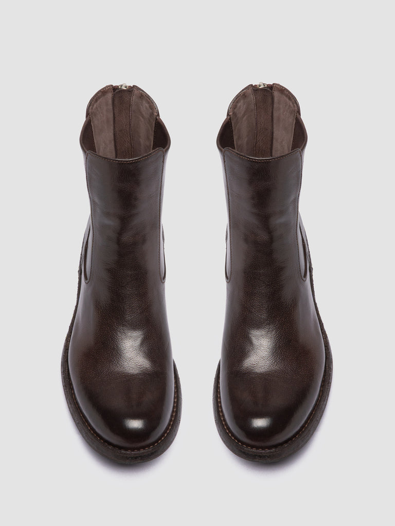 LEGRAND 229 Ignis Ebano - Brown Leather Zip Boots Women Officine Creative - 2