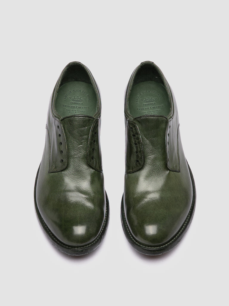 LEXIKON 012 - Green Leather Derby Shoes
