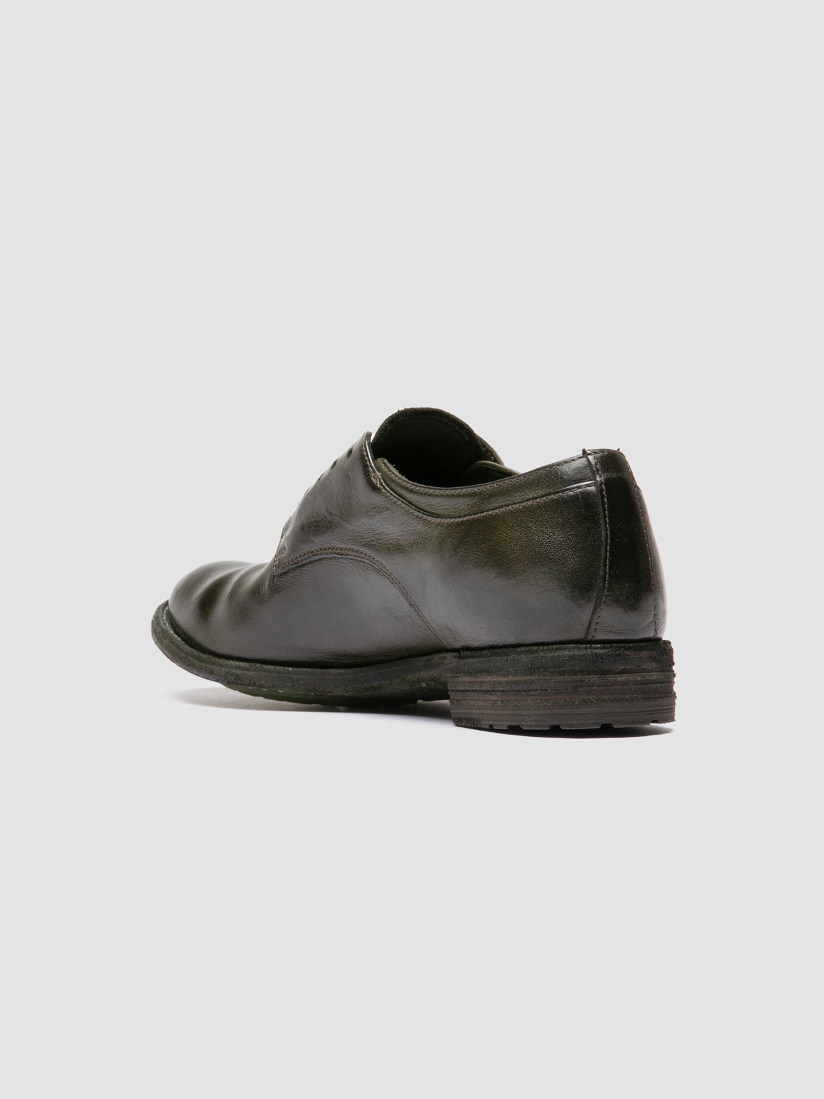 Womens Green Leather Derby Shoes: LEXIKON 012 Officine Creative Womens Green Leather Derby Shoes: LEXIKON 012 Officine Creative