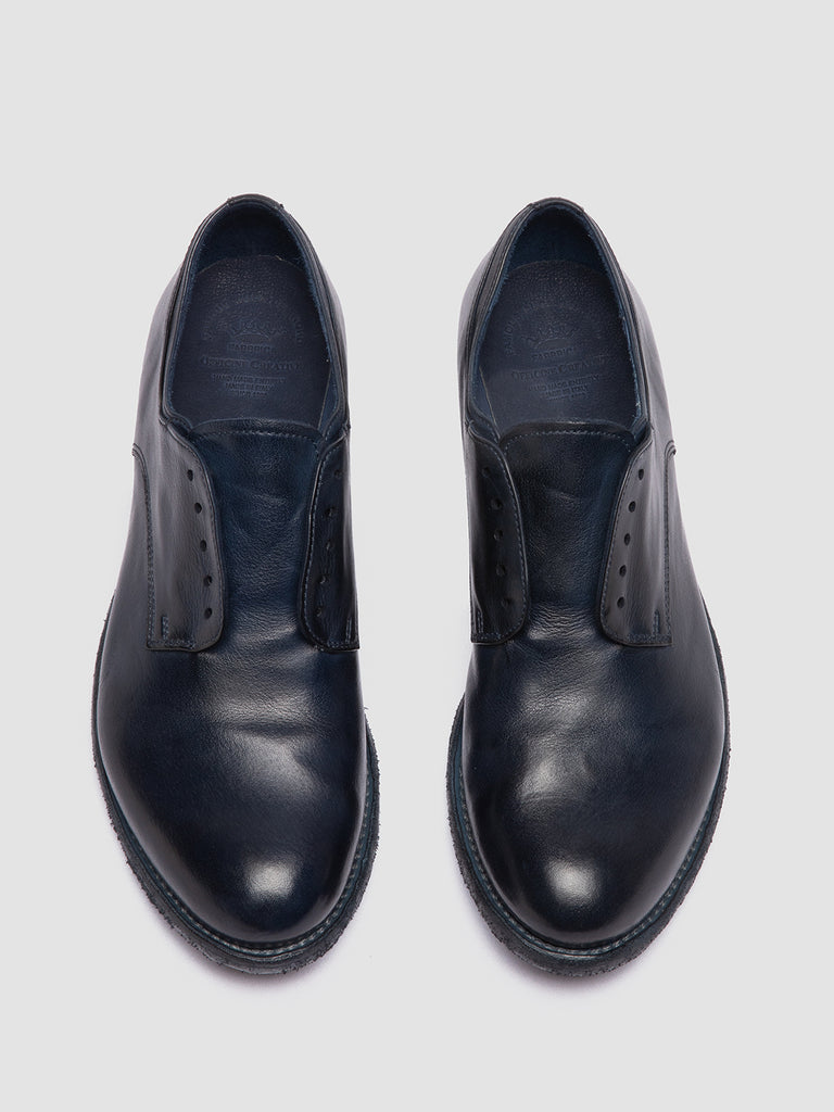 LEXIKON 012 Oltremare - Blue Leather Derby Shoes