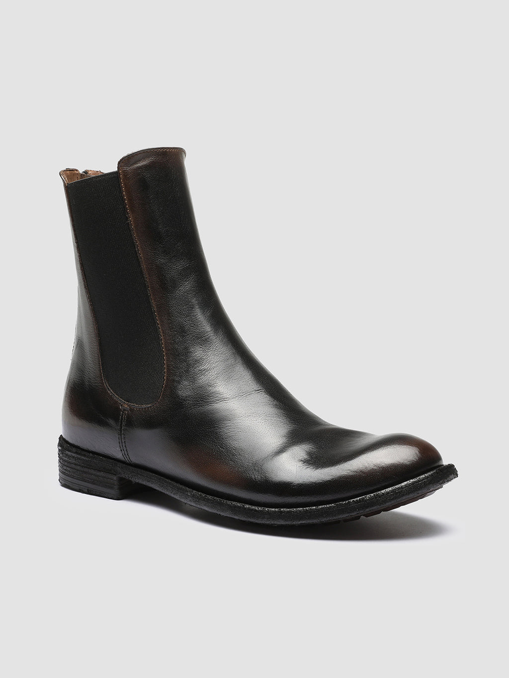 LEXIKON 073 CAffè - Black Leather Chelsea Boots Women Officine Creative - 4