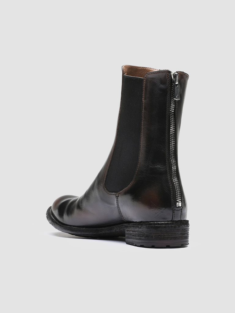 LEXIKON 073 CAffè - Black Leather Chelsea Boots Women Officine Creative - 5