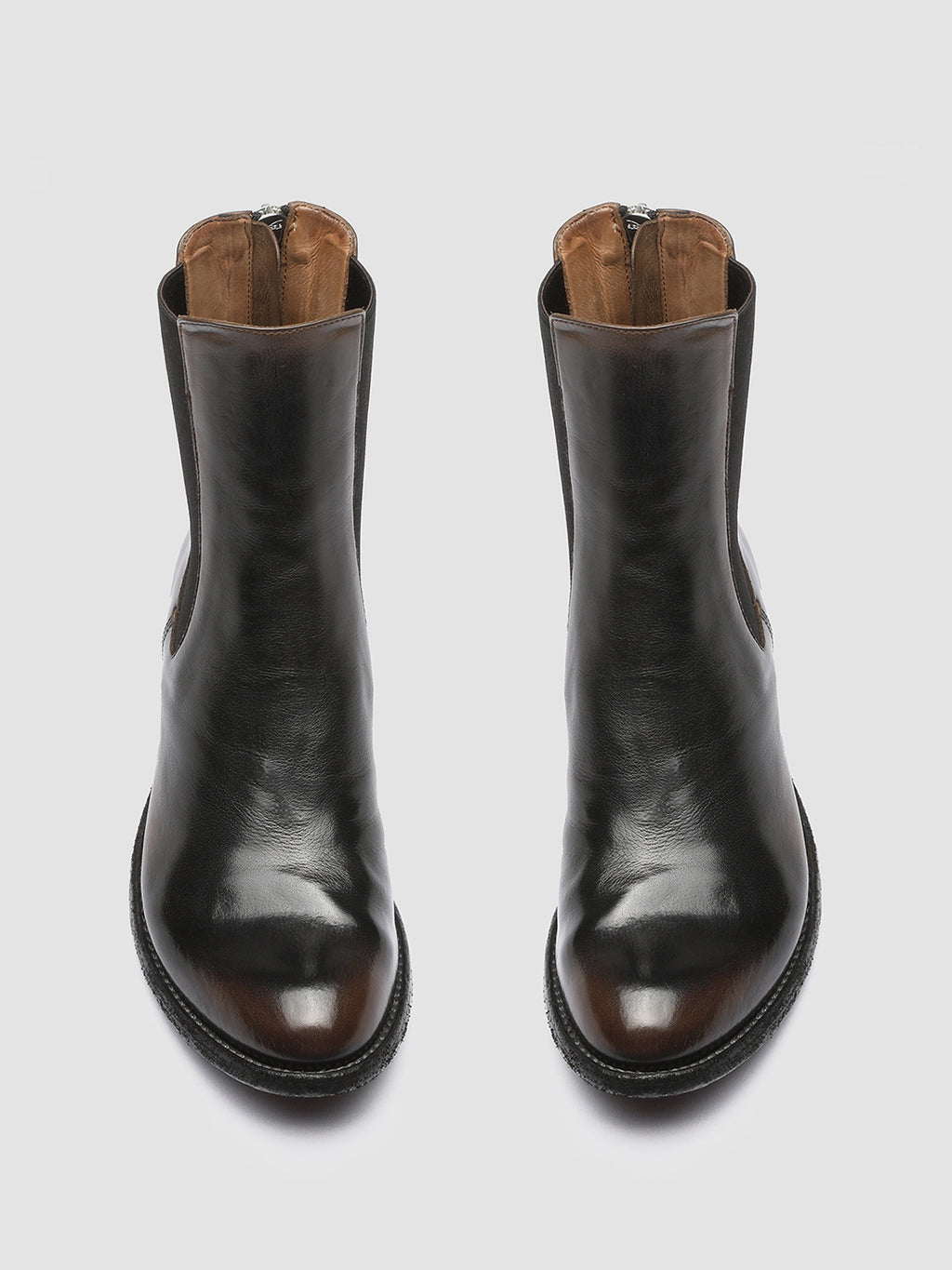 LEXIKON 073 CAffè - Black Leather Chelsea Boots Women Officine Creative - 2