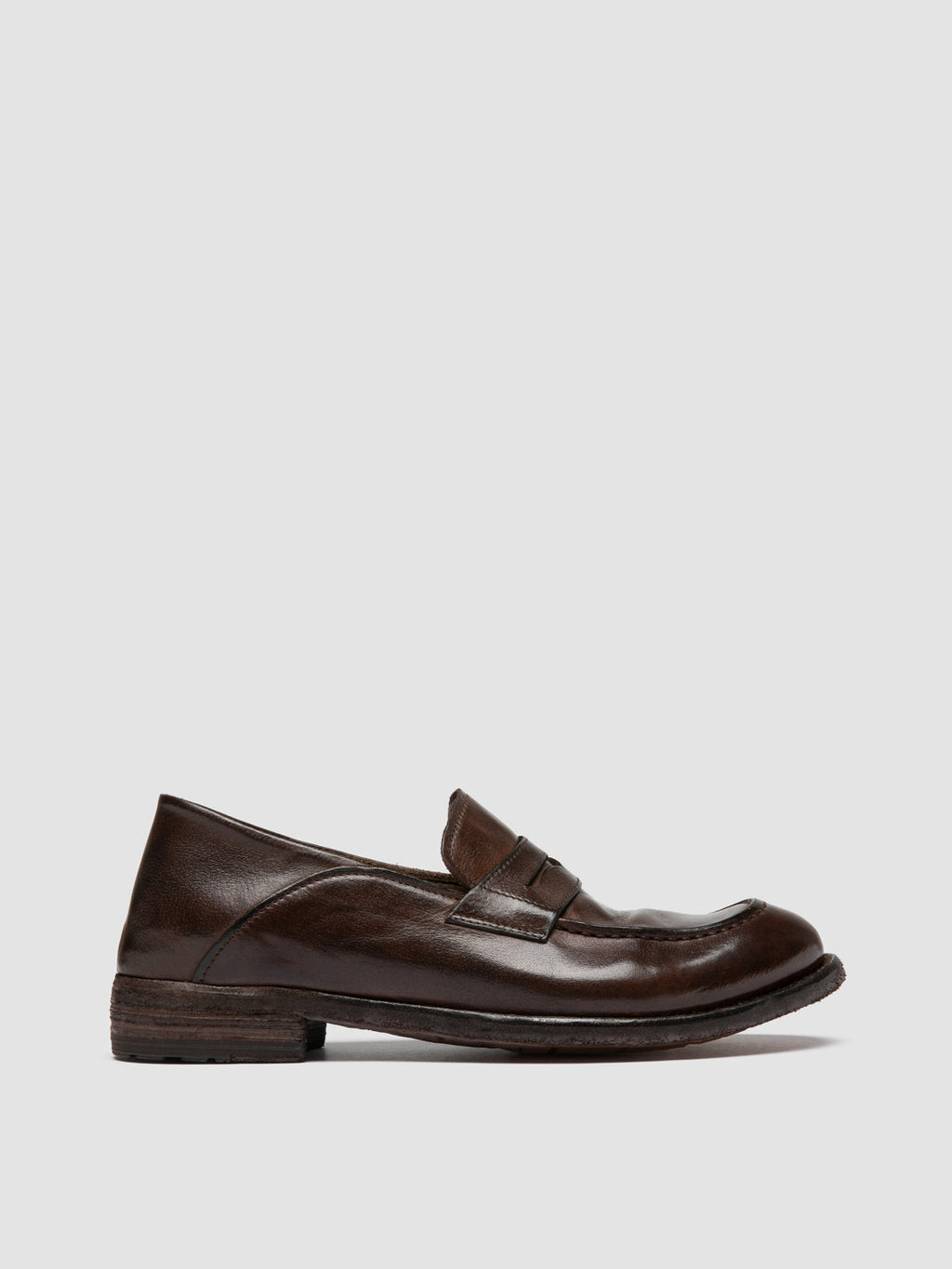 LEXIKON 140 - Dark Brown Leather Penny Loafers - 0