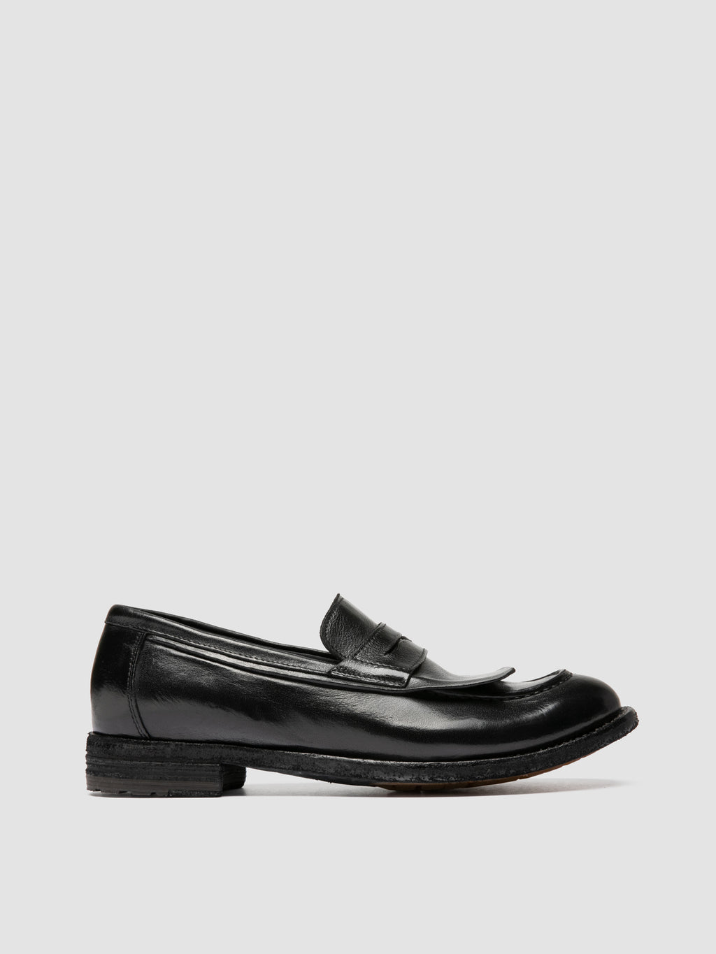 LEXIKON 158 - Black Leather Penny Loafers - 0