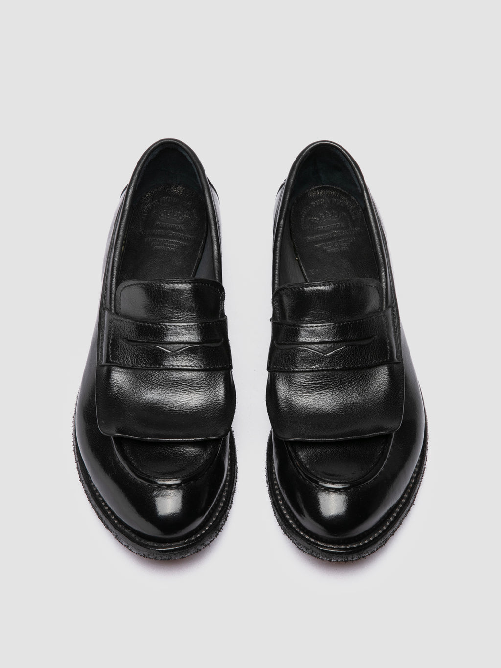 LEXIKON 158 - Black Leather Penny Loafers - 1