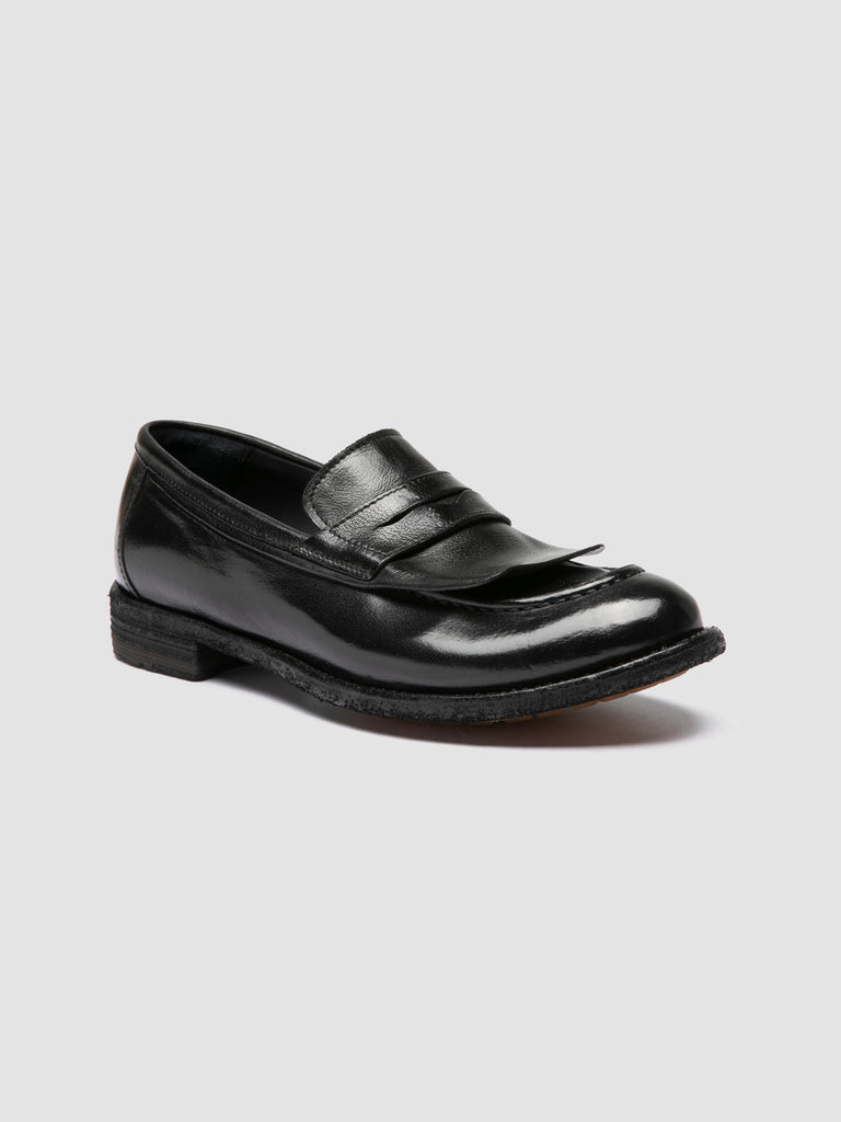 LEXIKON 158 - Black Leather Penny Loafers