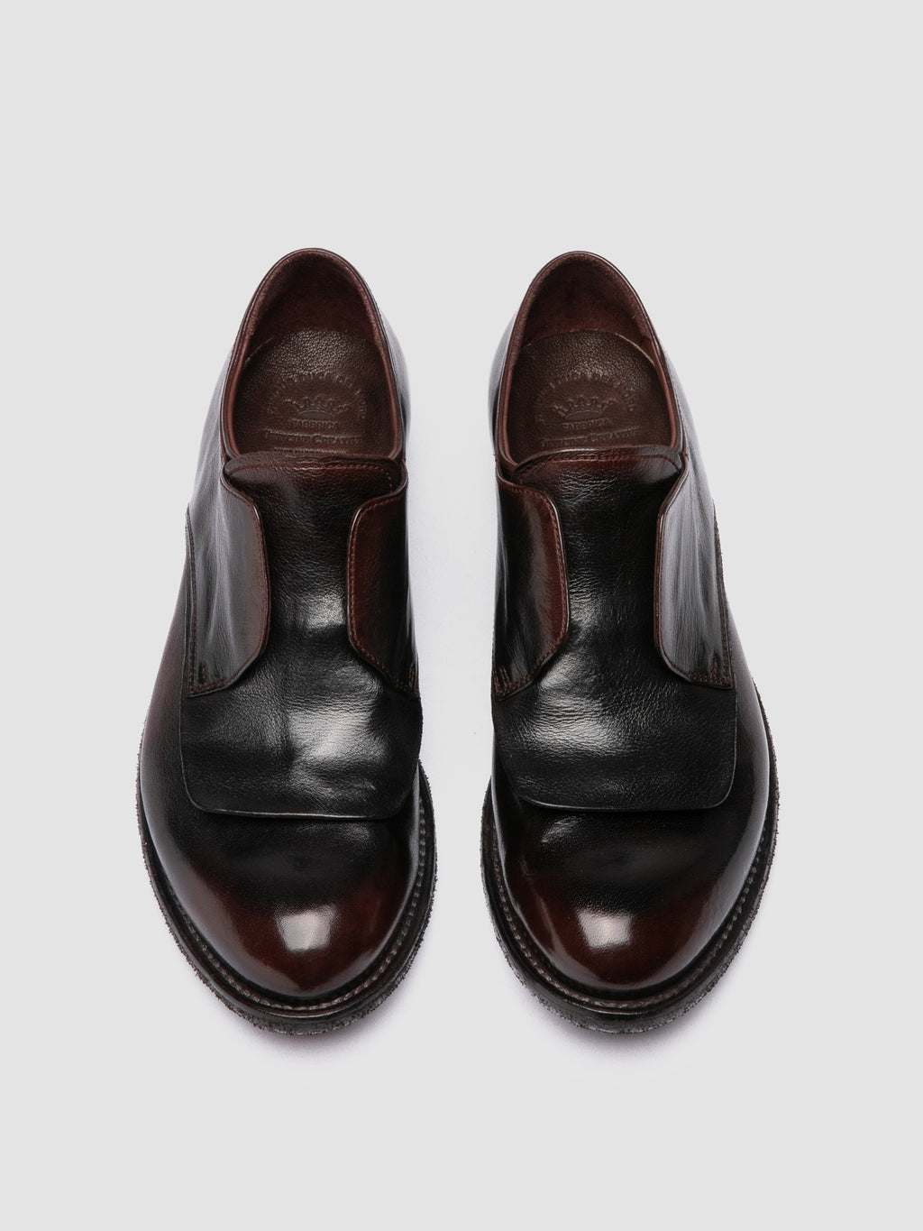 LEXIKON 159 - Dark Burgundy Leather Derby Shoes - 1