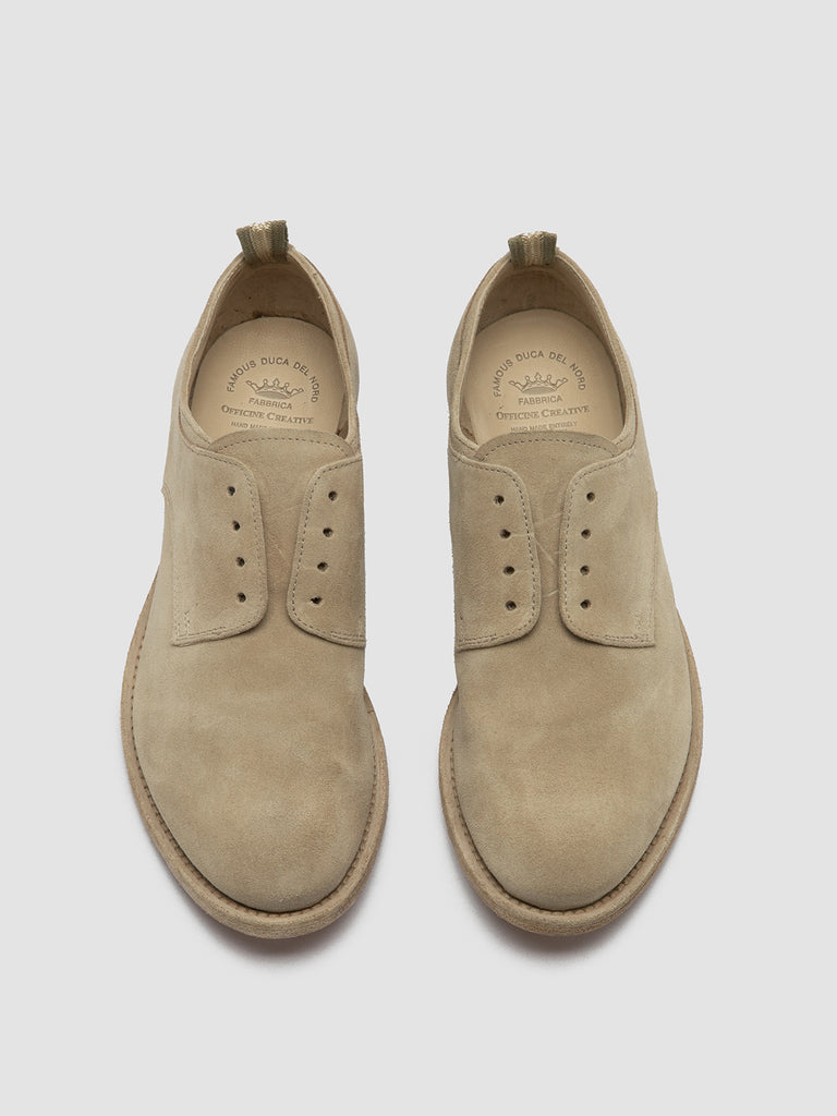 LEXIKON 501 Nude Spring - Ivory Suede Derby Shoes