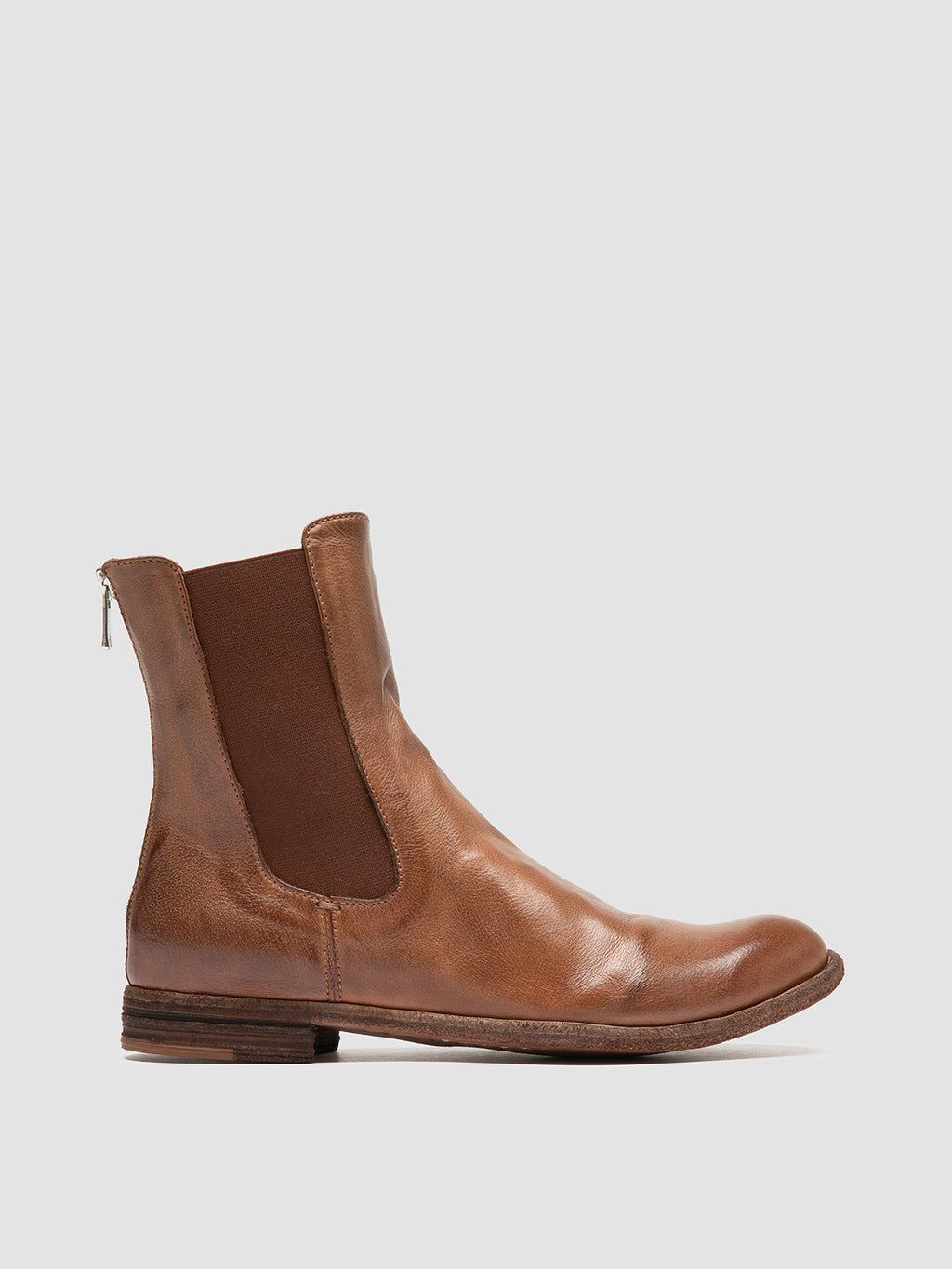 LEXIKON 551 - Brown Leather Zipped Boots